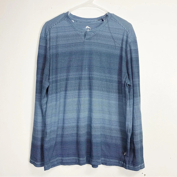 NEW Tommy Bahama Shirt Mens Size Medium Blue Striped Long Sleeve NWOT - Picture 1 of 11